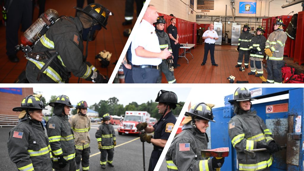 Mental health clinicians learning what firefighters do.